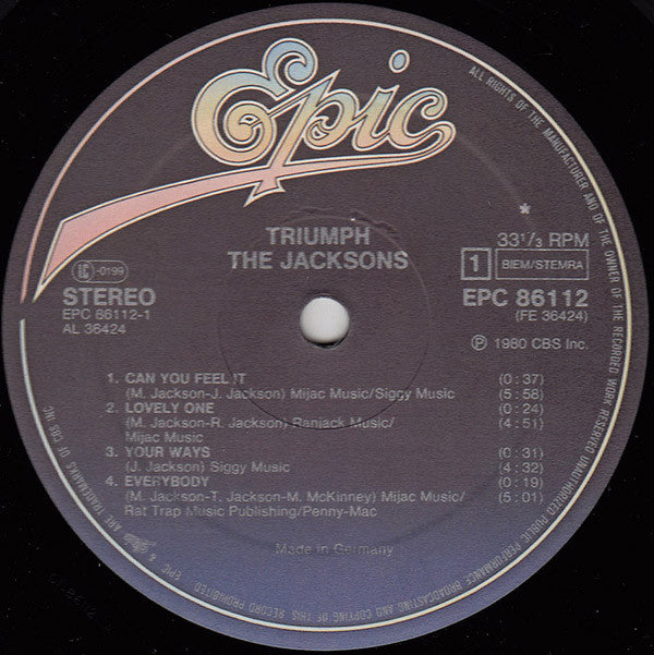 The Jacksons : Triumph (LP, Album)