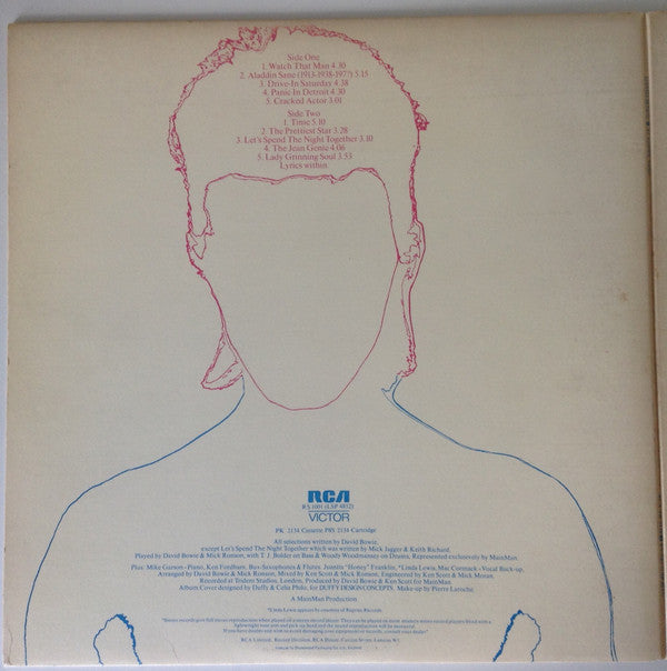 David Bowie : Aladdin Sane (LP, Album, RE, Gat)