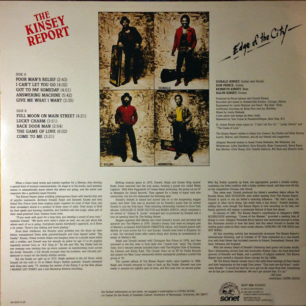 The Kinsey Report : Edge Of The City (LP, Album)