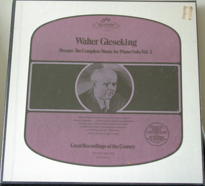 Walter Gieseking : Mozart: The Complete Music For Piano Solo, Vol. 3 (3xLP, Album, Mono)