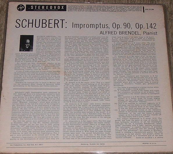 Franz Schubert, Alfred Brendel : Impromptus Op. 90 & 142 (LP, Album)