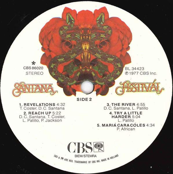 Santana : Festivál (LP, Album, RE)