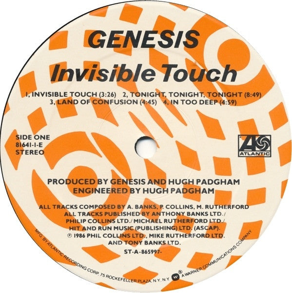 Genesis : Invisible Touch (LP, Album, Spe)