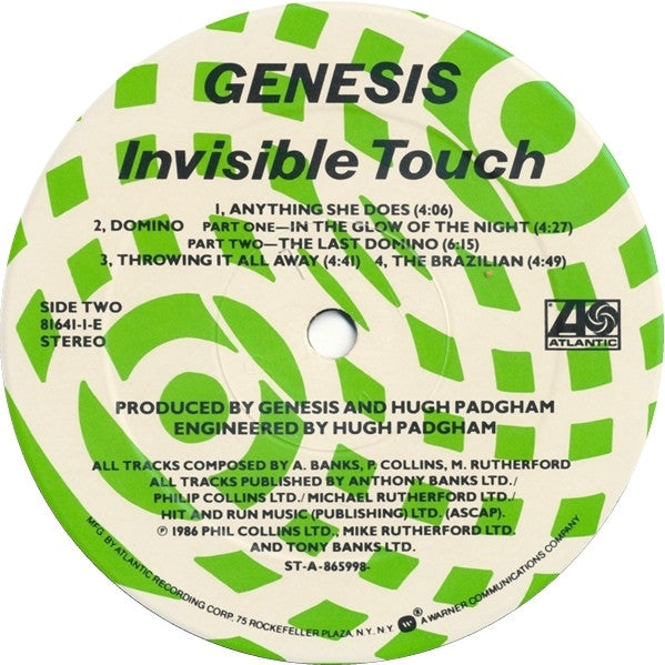 Genesis : Invisible Touch (LP, Album, Spe)