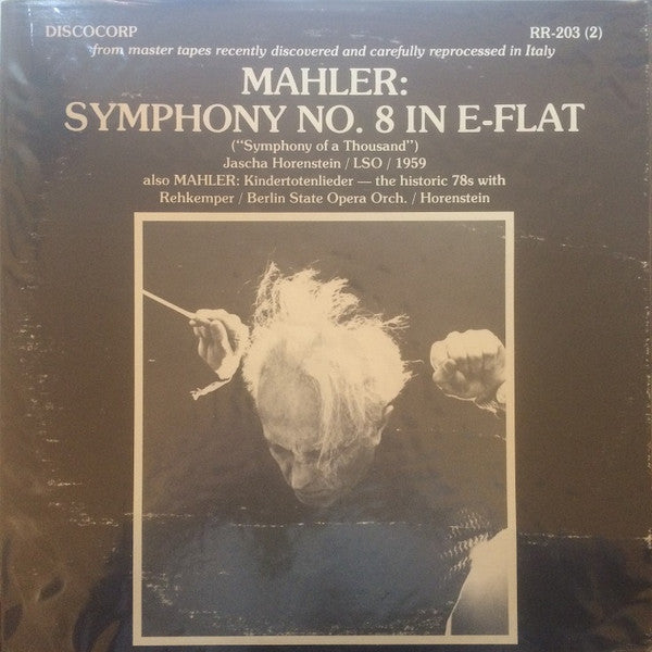 Gustav Mahler - Jascha Horenstein / London Symphony Orchestra, Heinrich Rehkemper / Das Orchester Der Staatsoper Berlin / Jascha Horenstein : Symphony No. 8 In E-Flat (2xLP, Mono, gat)