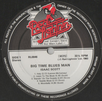 Isaac Scott : Big Time Blues Man (LP, Album)