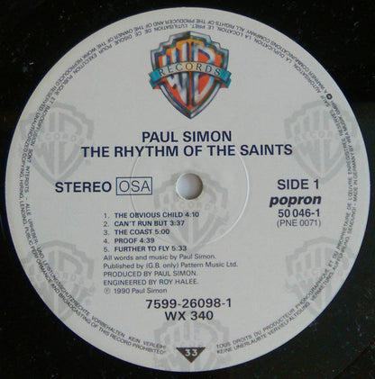 Paul Simon : The Rhythm Of The Saints (LP, Album)