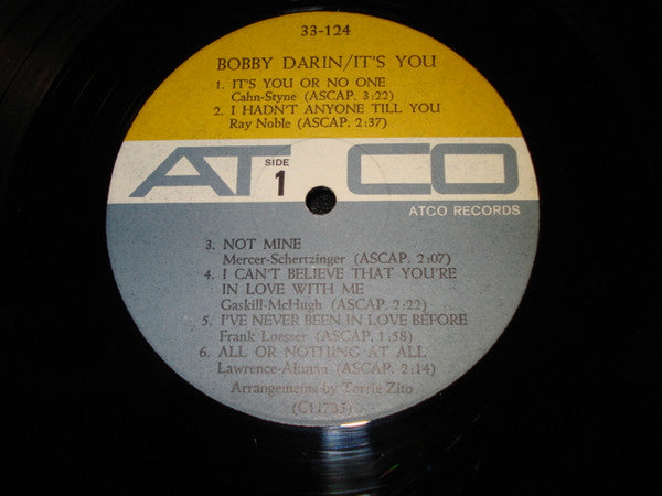 Bobby Darin : It's You Or No One (LP, Album, Mono)