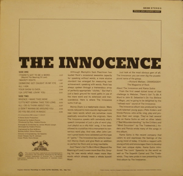 The Innocence : The Innocence (LP, Album)