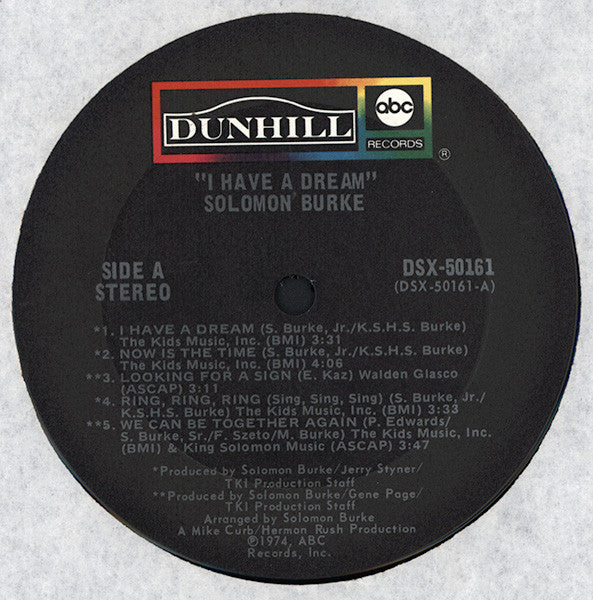 Solomon Burke : I Have A Dream (LP, Album)