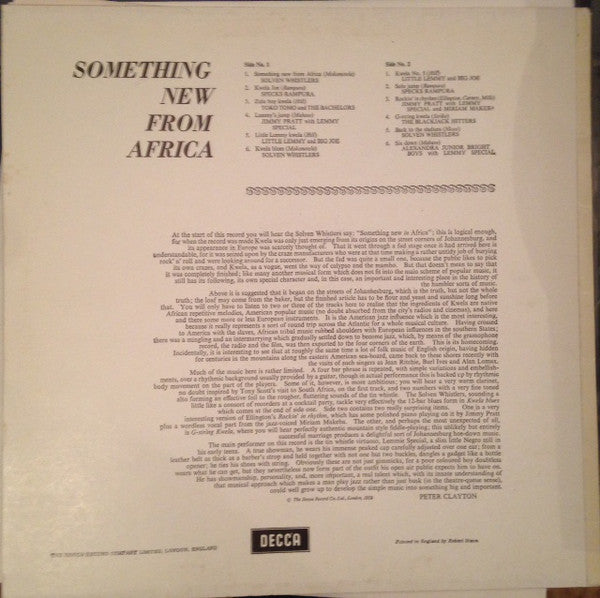 Various : Something New From Africa (LP, Mono)