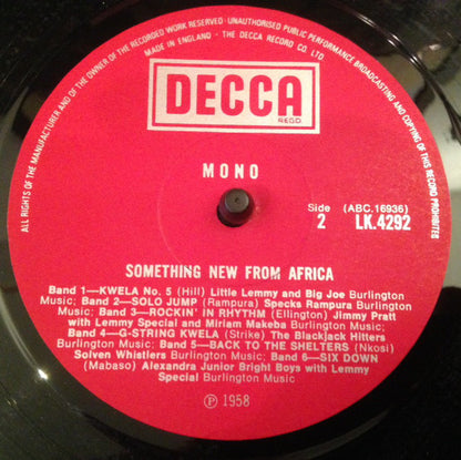 Various : Something New From Africa (LP, Mono)