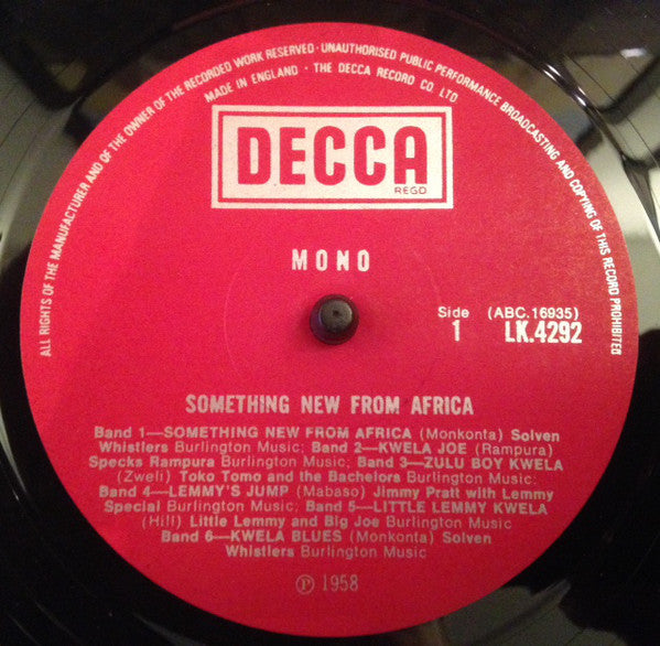 Various : Something New From Africa (LP, Mono)