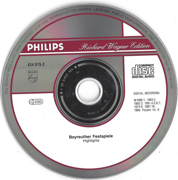 Richard Wagner : Bayreuther Festspiele – Höhepunkte · Highlights (CD, Comp, RE)