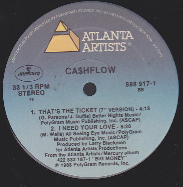 Ca$hflow : That's The Ticket (12", Single)