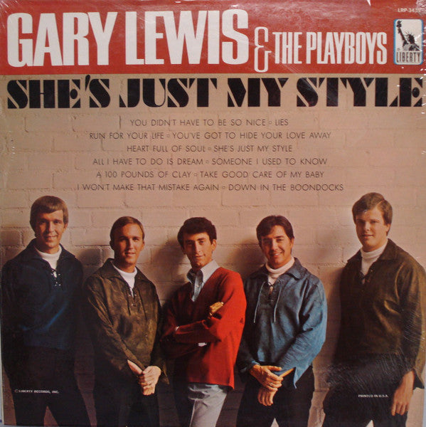 Gary Lewis & The Playboys : She's Just My Style (LP, Album, Mono, RP, Roc)