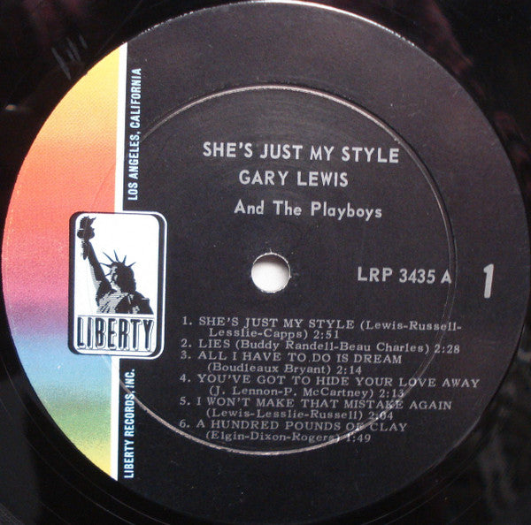 Gary Lewis & The Playboys : She's Just My Style (LP, Album, Mono, RP, Roc)