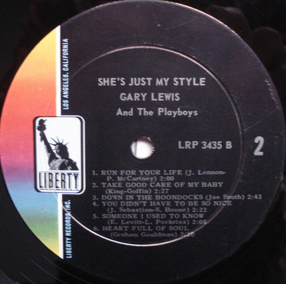 Gary Lewis & The Playboys : She's Just My Style (LP, Album, Mono, RP, Roc)