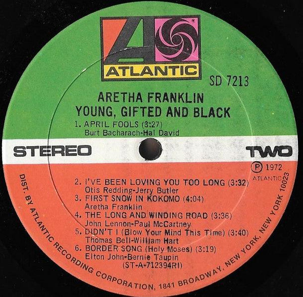 Aretha Franklin : Young, Gifted And Black (LP, Album, RI )