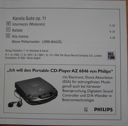 Edvard Grieg, Jean Sibelius, Herbert von Karajan, Horst Stein, Lorin Maazel, Wiener Philharmoniker, L'Orchestre De La Suisse Romande : Peer Gynt / Finlandia / En Saga / Karelia Suite (CD, Album, Comp)