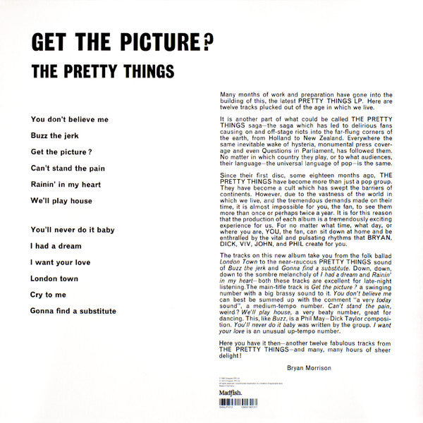The Pretty Things : Get The Picture? (LP, Album, Mono, RE, RM, 180)