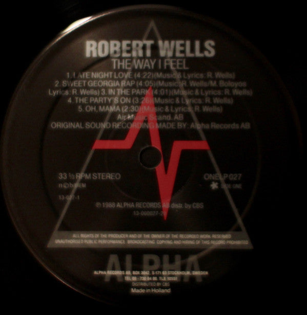 Robert Wells (3) : The Way I Feel (LP, Album)