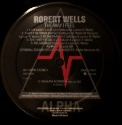 Robert Wells (3) : The Way I Feel (LP, Album)