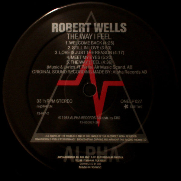 Robert Wells (3) : The Way I Feel (LP, Album)