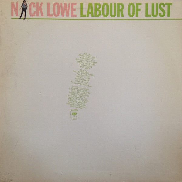 Nick Lowe : Labour Of Lust (LP, Album, San)