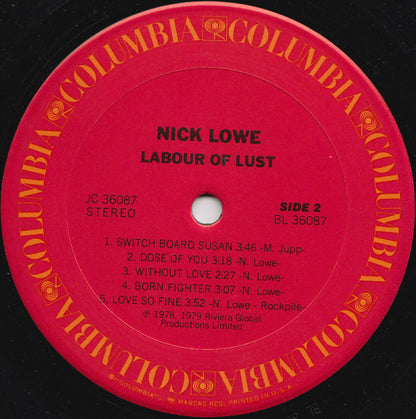 Nick Lowe : Labour Of Lust (LP, Album, San)