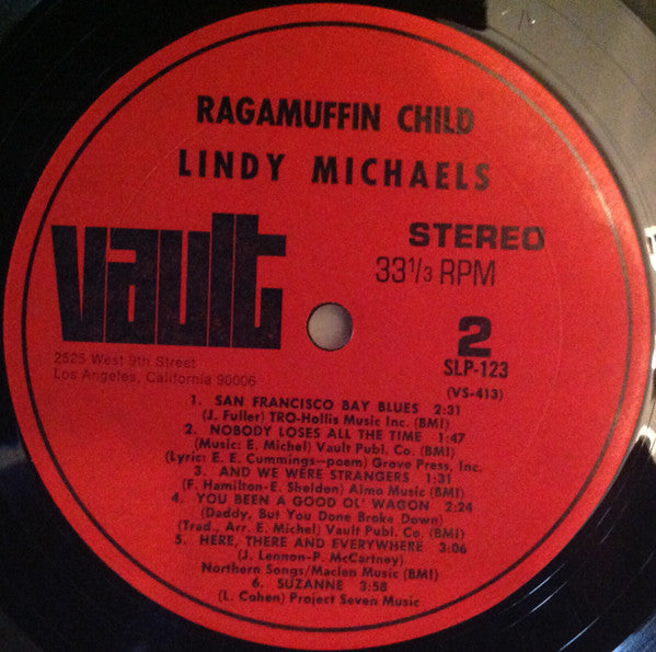 Lindy Michaels : Ragamuffin Child (LP, Album)