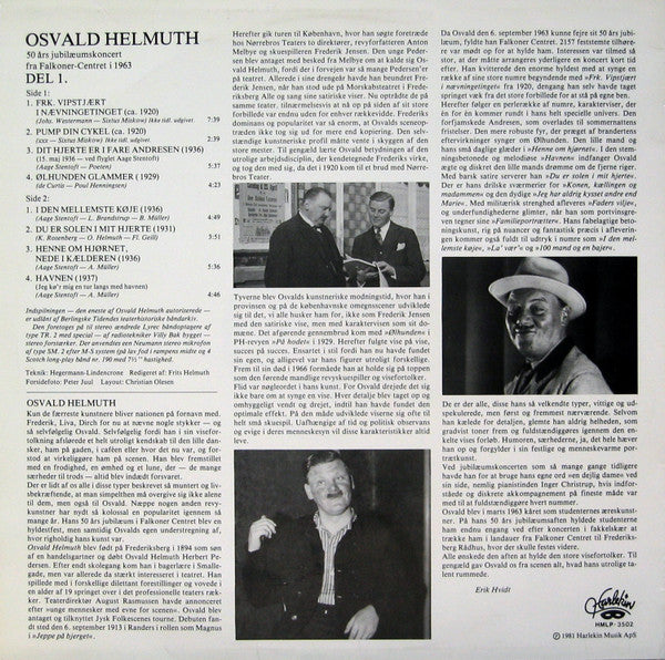 Osvald Helmuth : 50 Års Jubilæumskoncert fra Falconer Centret 1963 6. September Del 1. (LP)