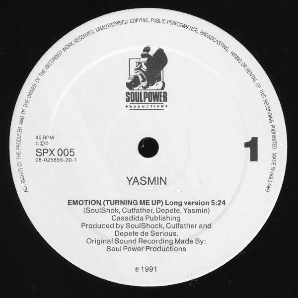 Yasmin (2) : Emotion (Turning Me Up) (12")