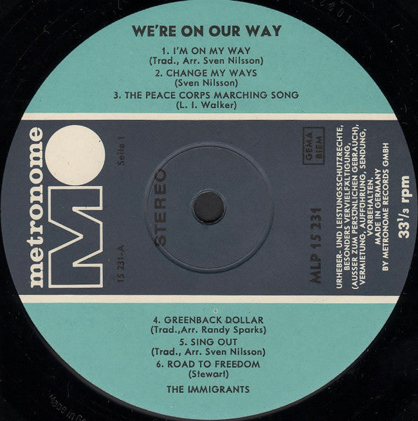 The Immigrants (3) : We're On Our Way (LP, Album)