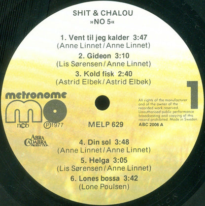 Shit & Chanel : Shit & Chalou No. 5 (LP, Album, RE)