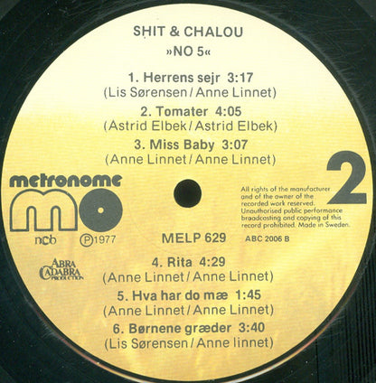 Shit & Chanel : Shit & Chalou No. 5 (LP, Album, RE)