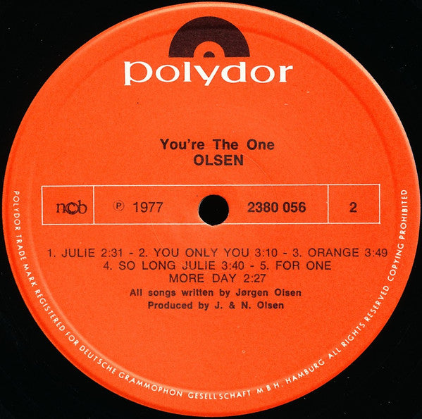 Olsen Brothers : You're The One (LP, Album)