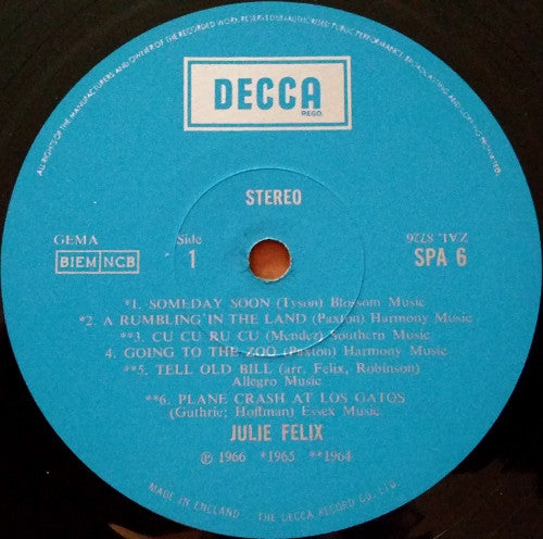 Julie Felix : The World Of Julie Felix (LP, Comp)