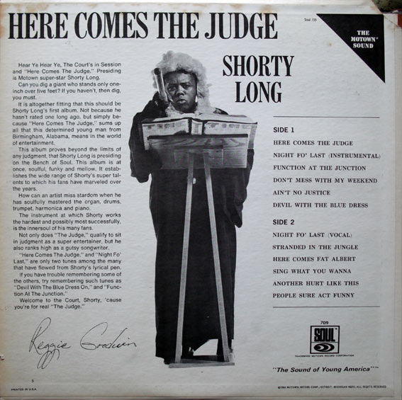 Shorty Long (2) : Here Comes The Judge (LP, Album, RCA)