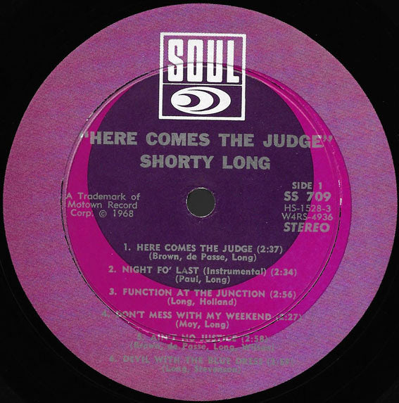 Shorty Long (2) : Here Comes The Judge (LP, Album, RCA)