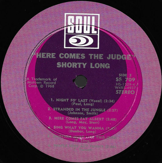 Shorty Long (2) : Here Comes The Judge (LP, Album, RCA)