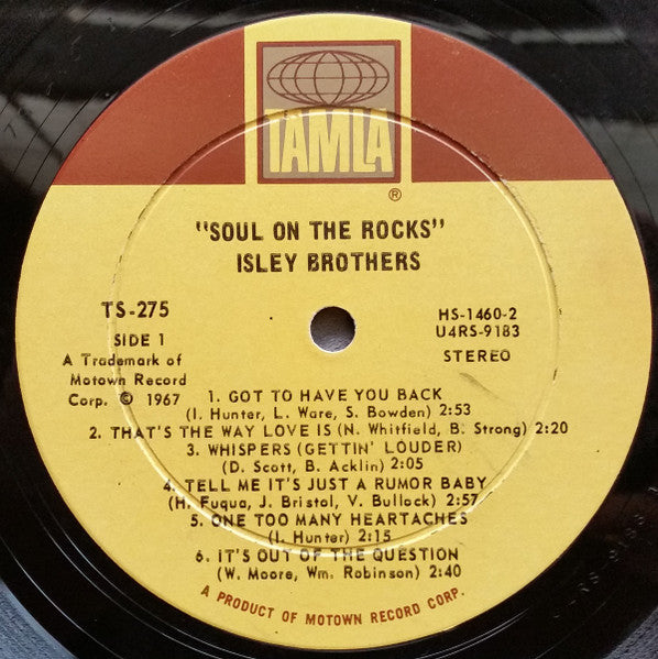 The Isley Brothers : Soul On The Rocks (LP, Album, Ind)