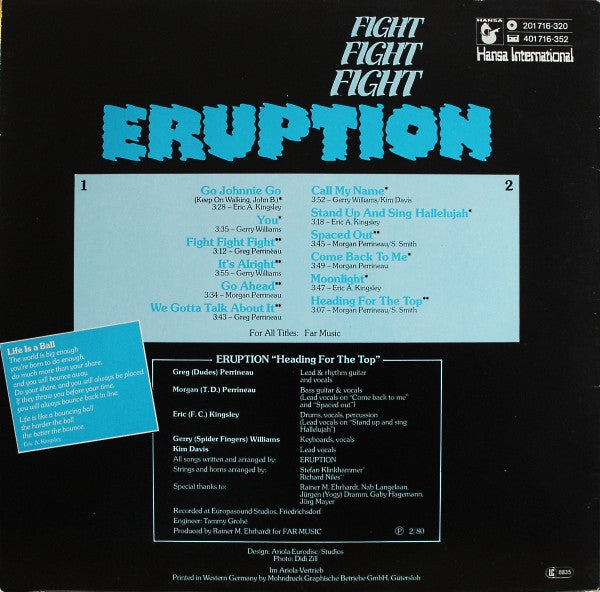 Eruption (4) : Fight Fight Fight (LP, Album)