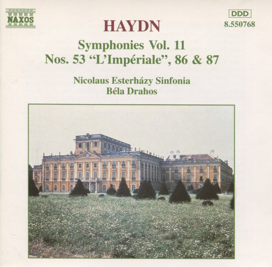 Joseph Haydn, Nicolaus Esterházy Sinfonia, Bela Drahos : Symphonies Vol. 11 (Nos. 53 "L'Impérale", 86 & 87) (CD, Album)