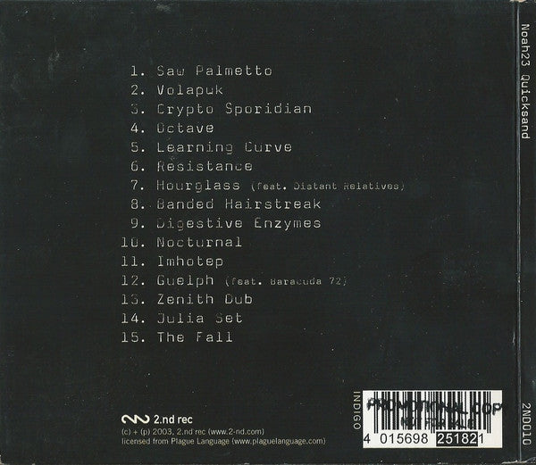 Noah23 : Quicksand (CD, Album)