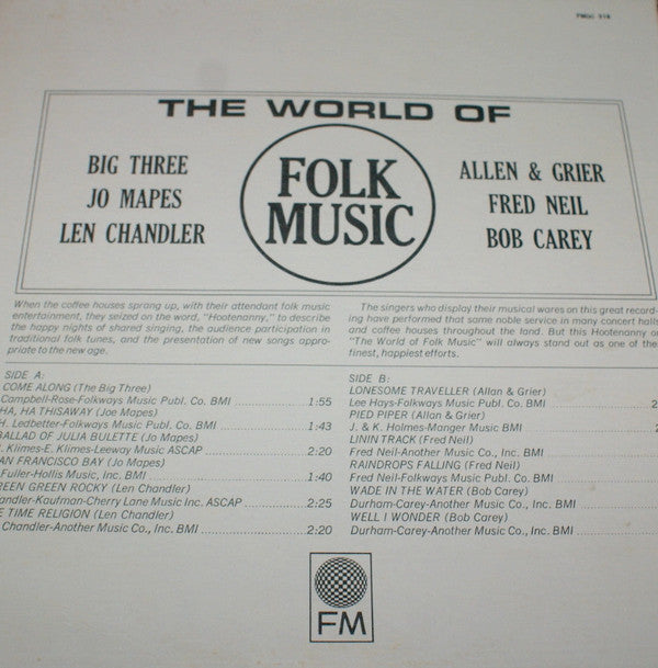 Various : The World Of Folk Music (LP, Comp)