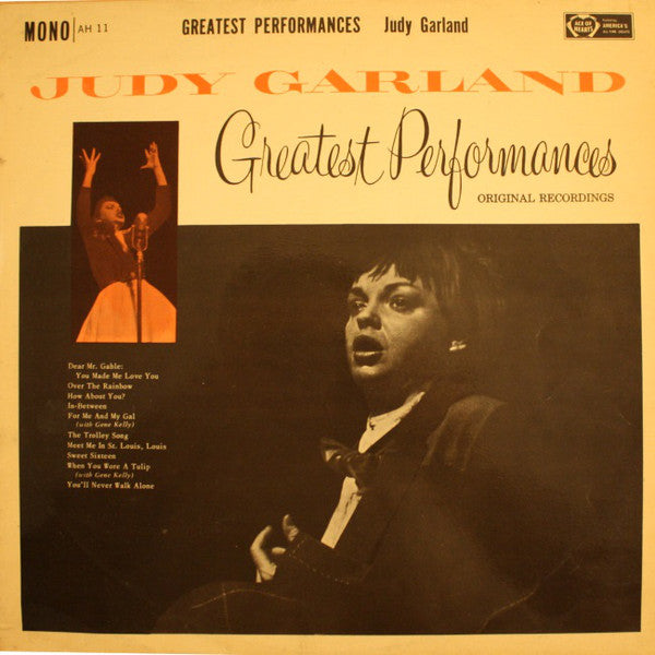 Judy Garland : Greatest Performances Original Recordings (LP, Comp, Mono)