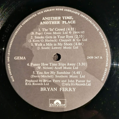 Bryan Ferry : Another Time, Another Place (LP, Album, RE, Gat)