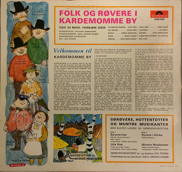 Various : Folk Og Røvere I Kardemomme By / Sørøvere, Hottentotter Og Muntre Musikanter (LP, RE)