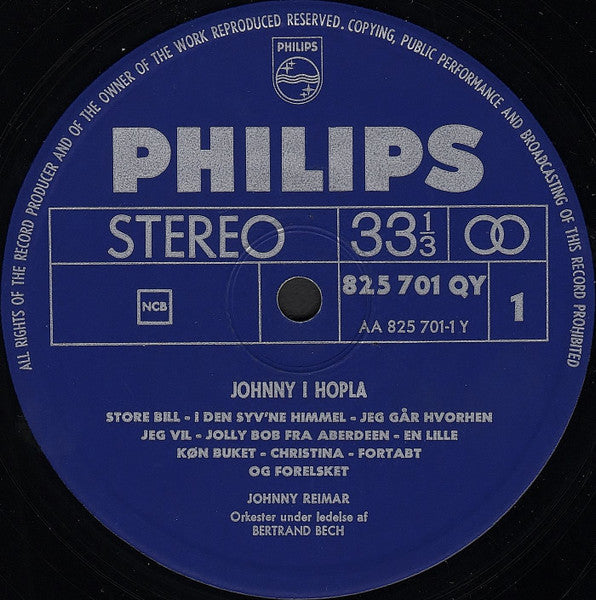 Johnny Reimar : Johnny I Hopla (LP, Album)